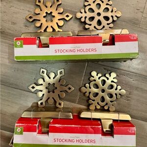 Target Gold Snowflake Stocking Holders